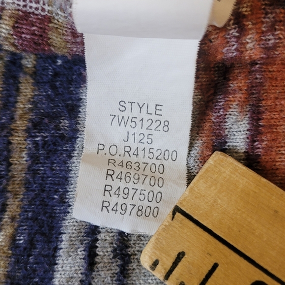 Lucky Brand Southwestern Multicolor Open Front Cardigan sz L - Picture 6 of 7